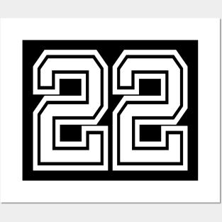 Numbers 22 for a sports team, group, or community Posters and Art